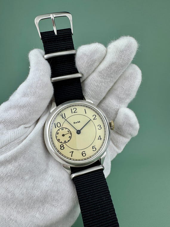 Soviet ZIM Wristwatch Converted Pocket Watch 1950s Mechanical