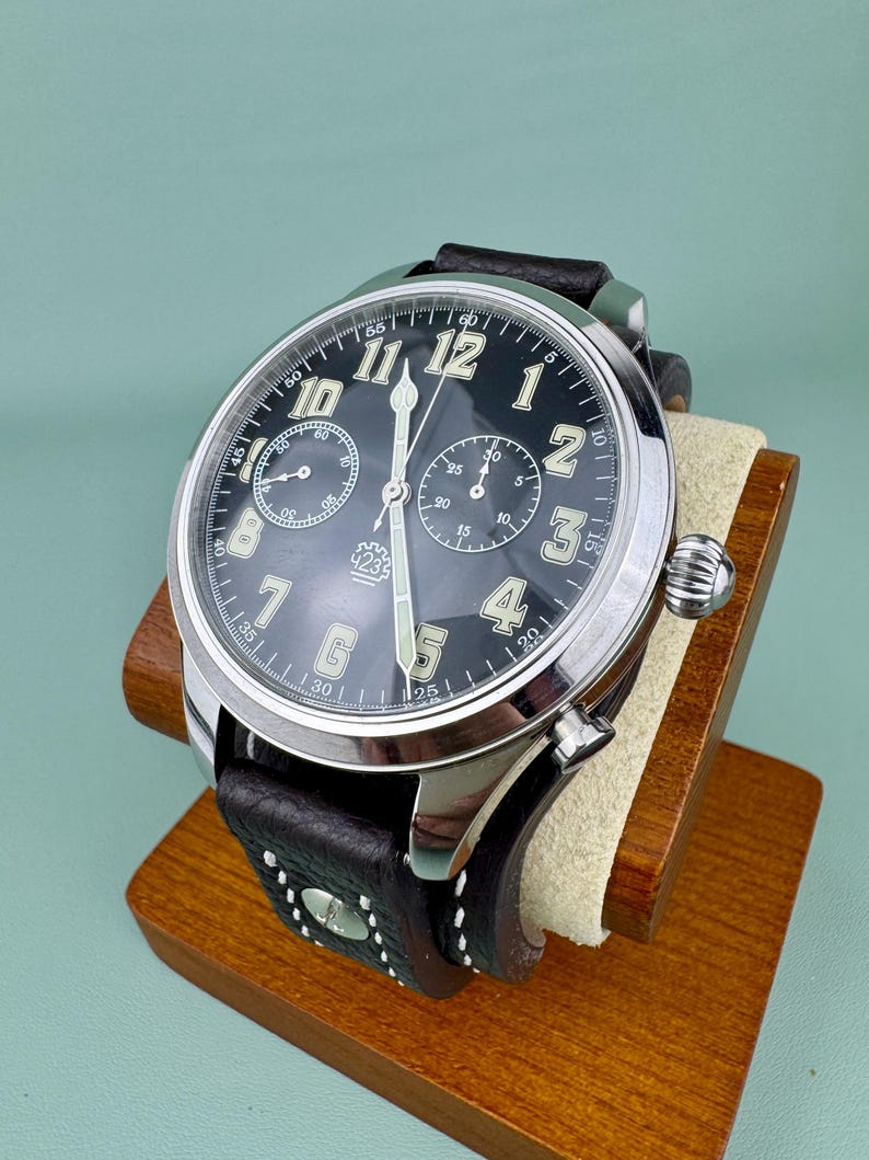 Soviet Chronograph SLAVA Wristwatch men watch 2Chz Big watch image 2