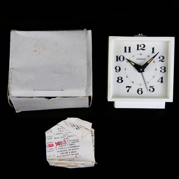 SEVANI Soviet Vintage mechanical table clock - alarm clock table watch