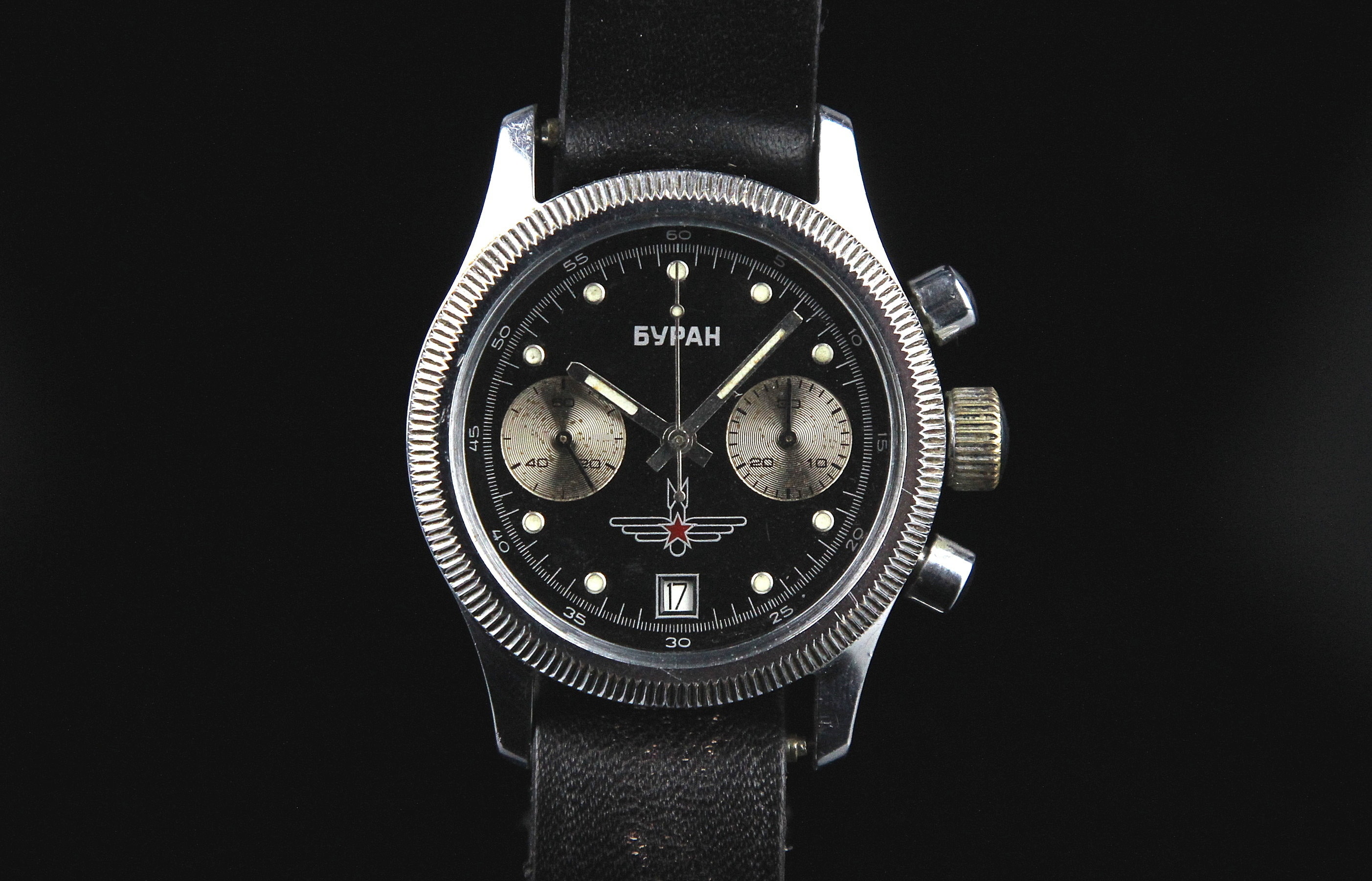 Watches BURAN Chronograph Mechanical Watch Poljot USSR Vintage Rary 3133 Chronometer Etsy UK