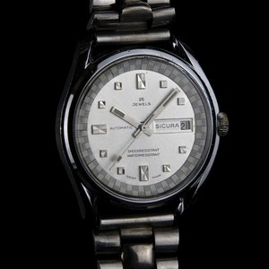 Swiss watch SICURA Automatic watch Stainless steel