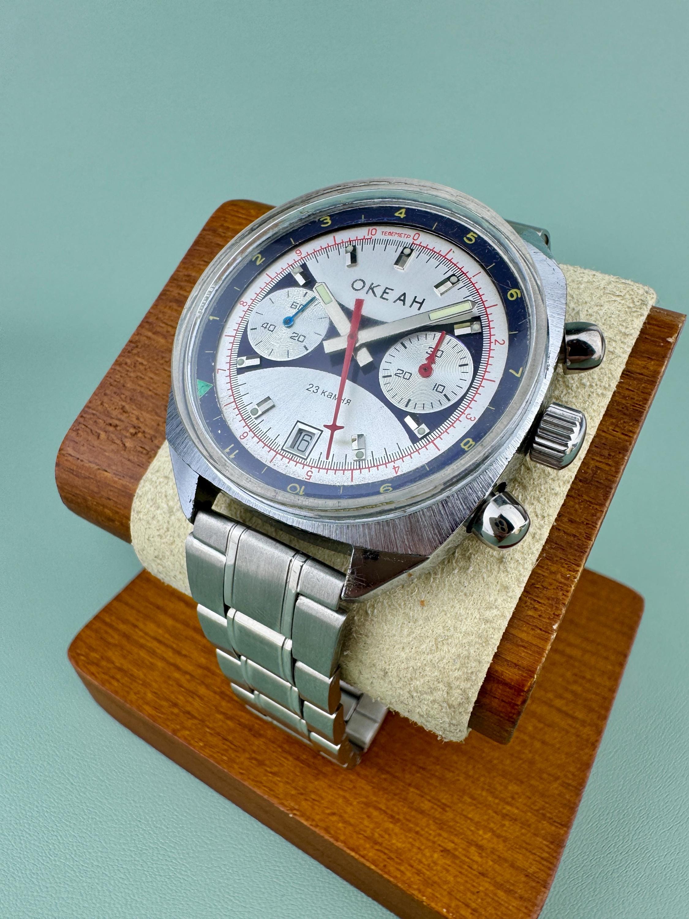 Soviet Vintage Poljot Okean Ocean Sturmanskie Chronograph 3133