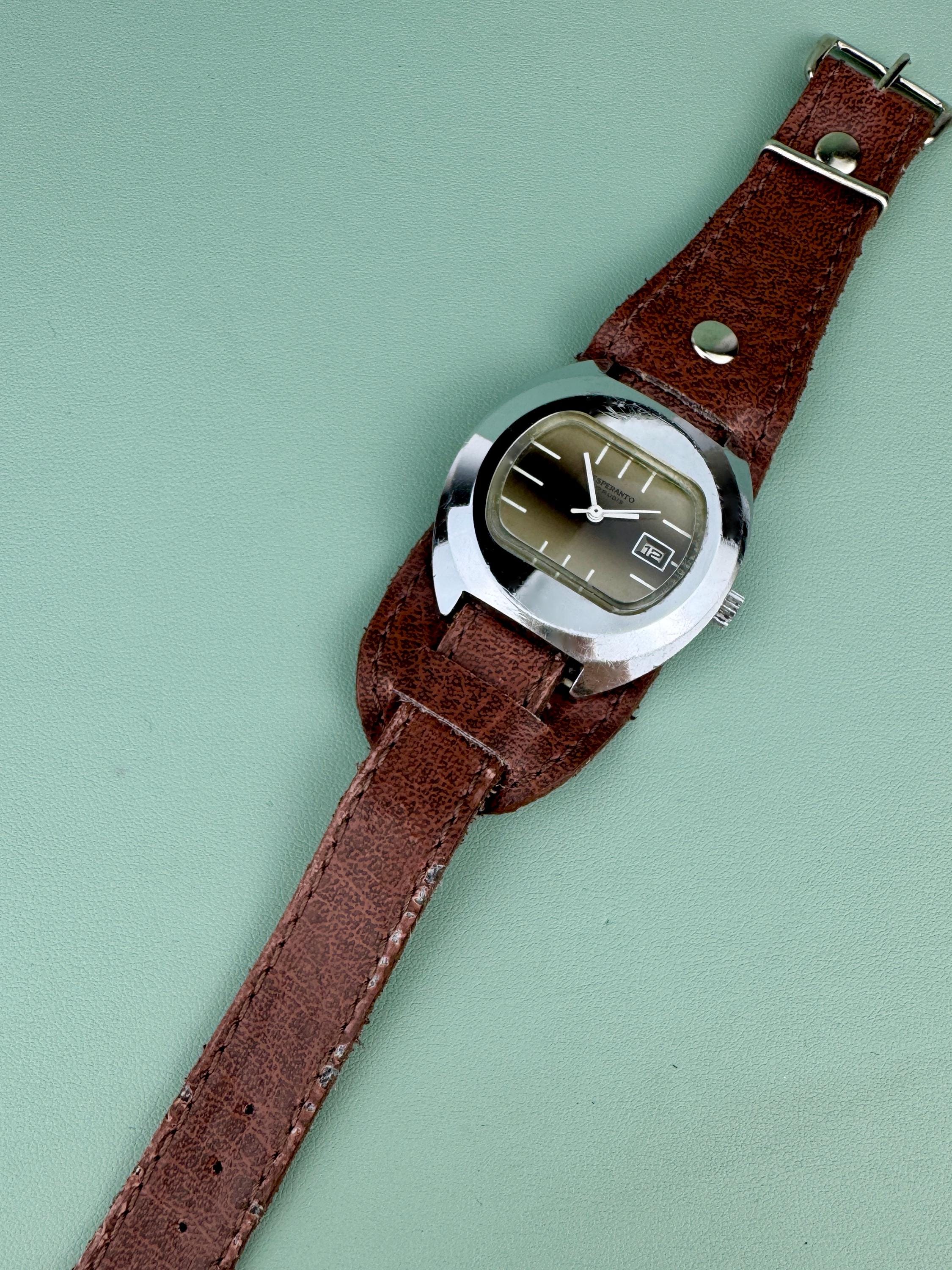 Montre De Plongée Mécanique Vintage Esperanto - Ancienne, En état De Marche - Occasion
