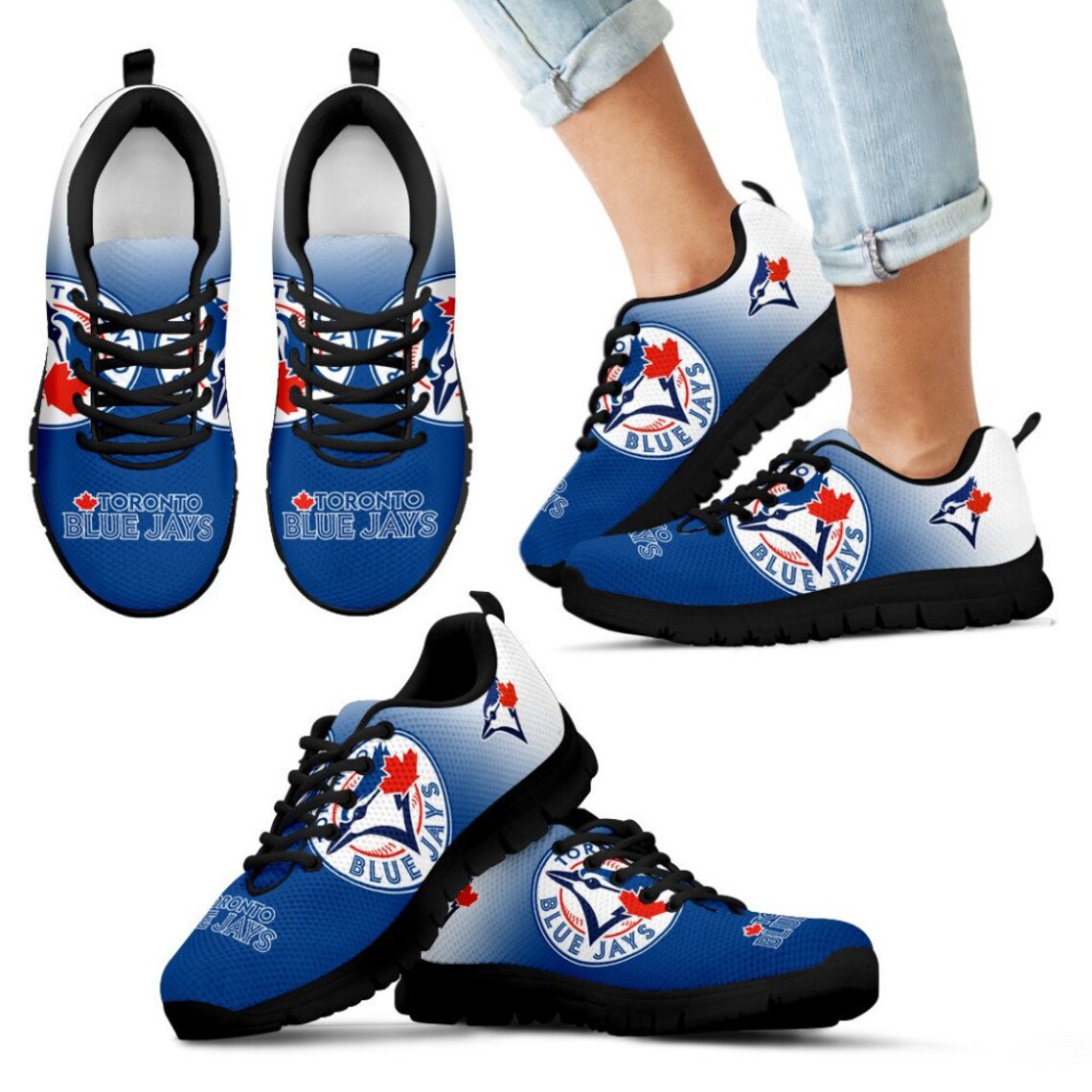 Special Unofficial Toronto Blue Jays SneakersCustom Hype | Etsy