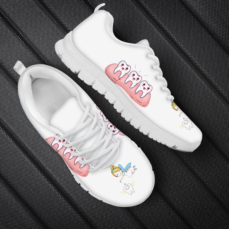 Custom white women dentist shoes personalized trainers Etsy