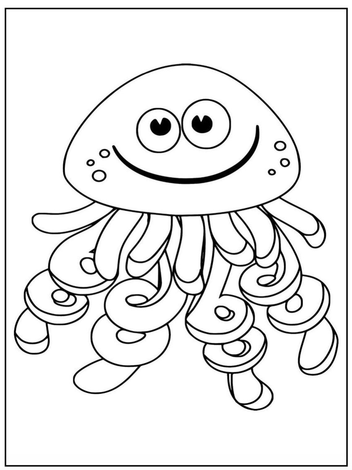 Sea Creatures Coloring Pages | Etsy