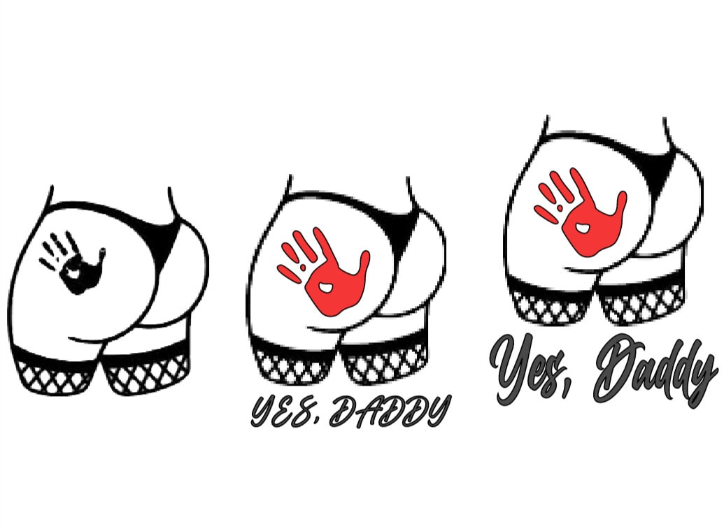 Yes Daddy butt slap decal