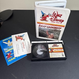 Davy Crockett Betamax Tape Disney Home Video 1980s Fess Parker 88 Min