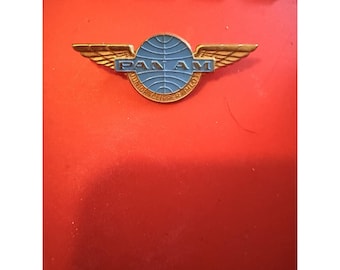 Vintage Pan Am Junior Clipper Pilot Wings Pin Badge Pan American Airways