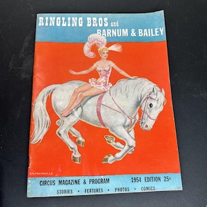 Circus Magazine & Programm 1954 Ringling Bros Barnum Bailey Souvenir Buch