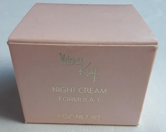 Vintage Mary Kay Night Cream Formula 1 4 oz Jar For Dry Skin Sealed HTF