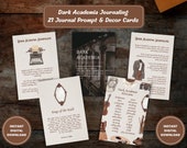 Dark Academia Aesthetic Journal Cards, Journal Prompts, Journaling Prompts, Dark Academia Prints, Reading Journal, Dark Cottagecore, PDF