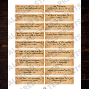 May include: A page of inspirational quotes printed on aged paper. The quotes are in rectangular boxes with a vintage aesthetic. The page is labeled "PAGE 3" at the top and "US LETTER SIZE" at the bottom.