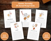 Emotions Journal Prompts, Feelings Journal, Guided Journal Cards, Mental Health Cards, Self Help Journal Kit, CBT Cards, Journaling Prompts