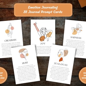 Emoties Journal Prompts, Gevoelens Journal, Begeleide Journal Cards, Mental Health Cards, Self Help Journal Kit, CBT-kaarten, Journaling Prompts