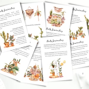 Invites de journal quotidien, invites de journalisation, invites d’écriture, cartes d’invite de journal, cartes de planificateur, carnet de voyage, inserts de journal, PDF