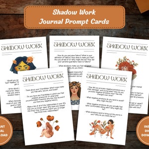 Shadow Work Journal, Journal Prompts, Journaling Prompts, Journal Prompt Cards, Shadow Work Prompts, Healing Journal, PDF DIGITAL DOWNLOAD