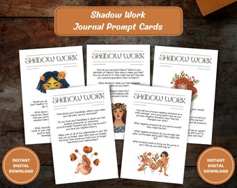 Shadow Work Journal, Journal Prompts, Journaling Prompts, Journal Prompt Cards, Shadow Work Prompts, Healing Journal, PDF DIGITAL DOWNLOAD