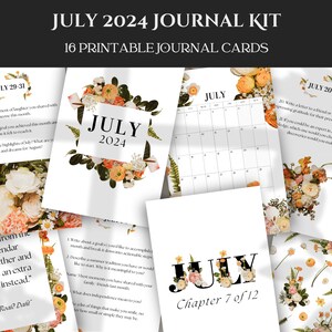 Maandelijkse journaalkit juli 2024, journaalprompts, journaalprompts, journaalpromptkaarten, schrijfprompts, journaalbijlagen, journaalkaarten