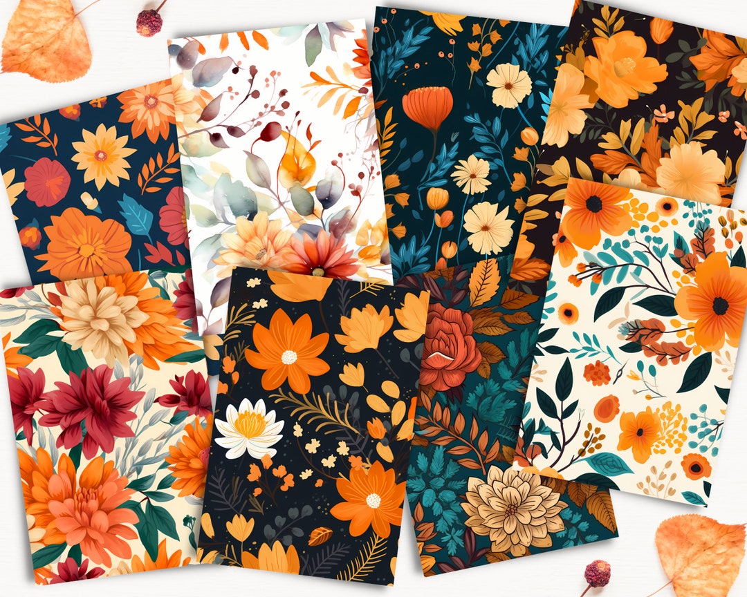 Fall Floral Planner Dashboard Printables, Journal Cards, Planner Cards ...