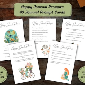 Journal Prompts for Happiness, Self Care Journal, Positivity Journal, Writing Prompts, Therapy Journal, Wellness Journal, Healing Journal