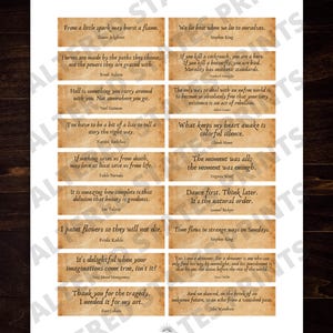 May include: A page of quotes printed on aged paper. The quotes are in rectangular boxes with a vintage aesthetic. The page is labeled "PAGE 6" at the top. The bottom of the page has the text "US LETTER SIZE (PDF, JPEG, PNG)".