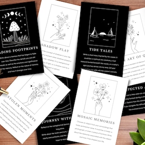 Creatieve dagboekaanwijzingen, dagboekaanwijzingen, schrijfaanwijzingen, afdrukbare dagboekkaarten, plannerkaarten, TN-inserts, Bullet Journal Kit, PDF