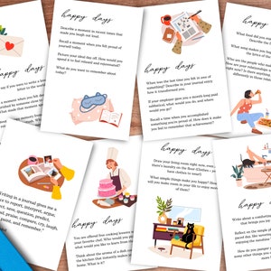 Happy Journal Prompts, Journaling Prompts, Schrijven Prompts, Dankbaarheid Journal Prompt Cards, Positiviteit Journal, Wellness Journal, DIGITAAL