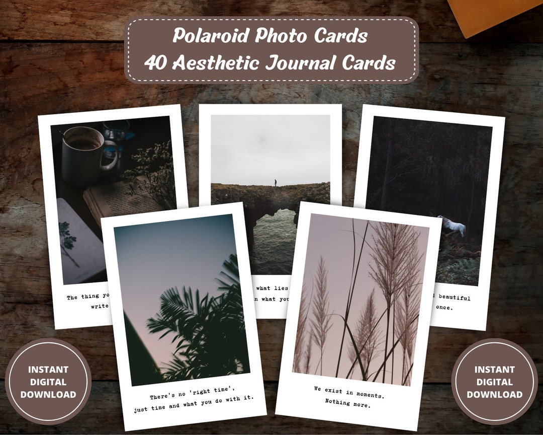 Polaroid Photo Cards Journal Prompt Cards Travelers Etsy