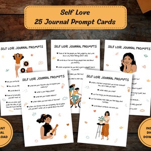 Self Love Journal Prompts, Self Care Journal, Journaling Prompts, Journal Prompt Cards, Self Help Journal, Schrijven Prompts, PDF DOWNLOAD