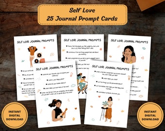 Self Love Journal Prompts, Self Care Journal, Journaling Prompts, Journal Prompt Cards, Self Help Journal, Writing Prompts, PDF DOWNLOAD
