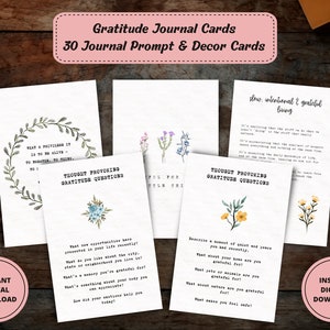 Dankbaarheid Journal Cards, Journal Prompts, Journaling Prompts, Thanksgiving Dankbaarheid Cadeau, Journal Inserts, Journal Prompt Cards, PDF-BESTANDEN