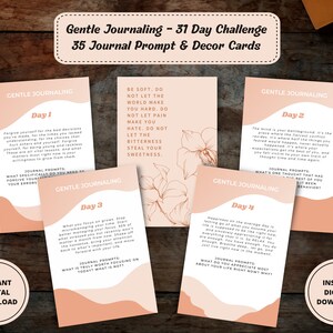 Healing Journal Prompts, One Day At A Time, 30 Day Challenge, Self Help Writing Prompts, Therapy Journal, Self Care Journal, Wellness PDF