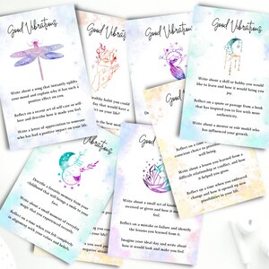 Good Vibrations Printable Journal Cards, Journal Prompts, Journaling Prompts, Self Love Journal, Journal Inserts, Manifesting Journal, PDF