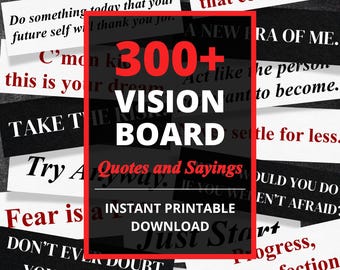 2026 Printable Vision Board Quotes, Dream Life Manifestation Bundle, Motivational Inspirational Phrases Affirmations, Digital Download