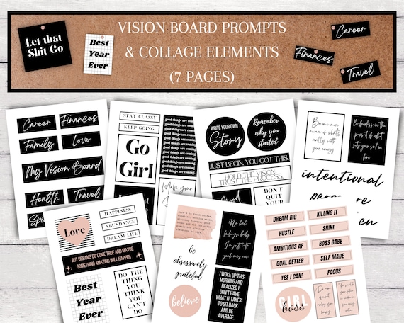 Printable Vision Board Kit - An Ideal Life