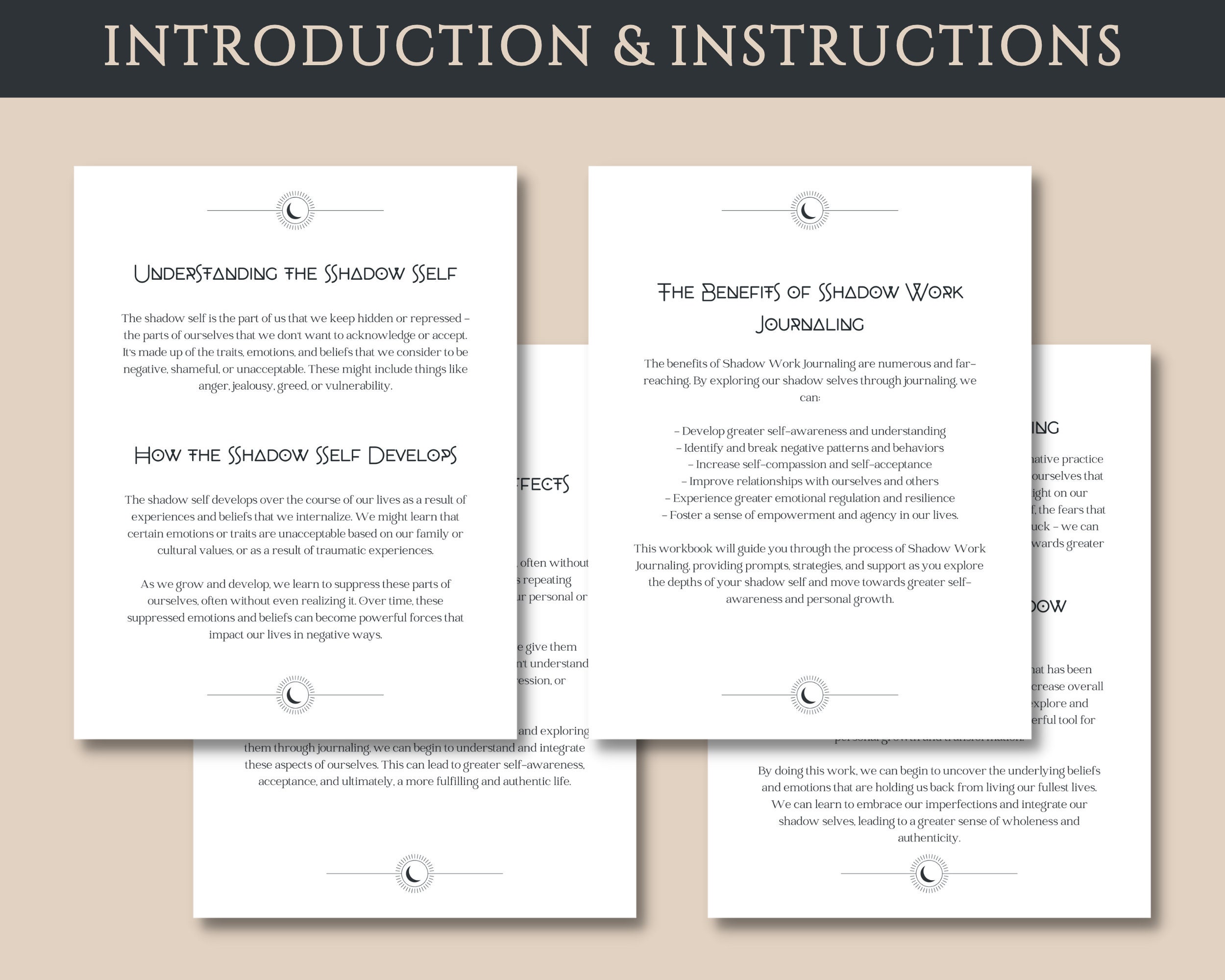 Shadow Work Journal, Digital Printable, Shadow Work Prompts, Book of ...