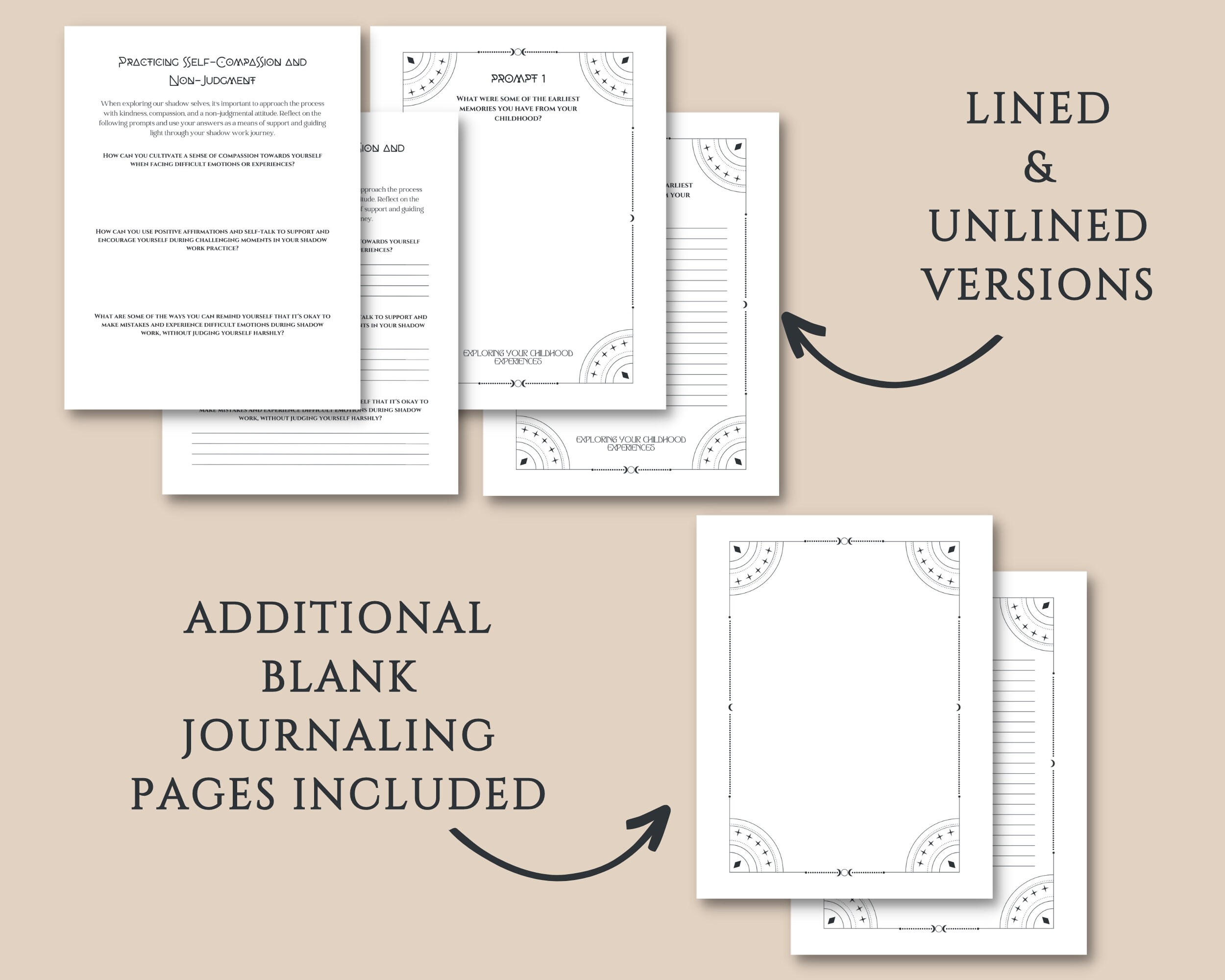 Shadow Work Journal, Digital Printable, Shadow Work Prompts, Book of ...