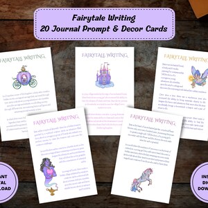 Fairy Tale Writing Prompts, Fairy Cards, Journal Prompts, Journaling Prompts, Magic Journal, Fantasy Journal Inserts, Unique Journal Prompts