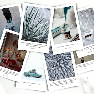 Polaroid estetiche invernali Vol 2, Stampe Polaroid di fotografia invernale, Schede di suggerimento del diario invernale, Ephemera invernale, Kit collage fotografico, PDF