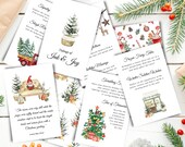 Christmas Journal Prompts, Holiday Journal Prompt Cards, Journaling Prompts, Journal Decor, Journal Inserts, Printable Journal Cards PDF