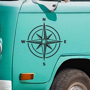 Vinylsticker kompas - Vinylsticker voor camper, camper, busje, auto, boot en meer