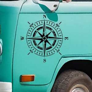 Vinylsticker kompas: vinylstickers voor je busje, camper, caravan, boot en meer.