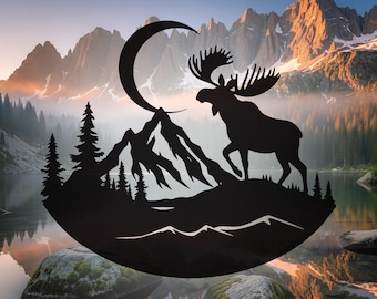 Forest and Moose Camper Sticker - Vinyl decals for your van, camper or caravan