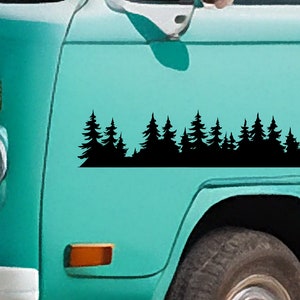 Herten in het bos Vinyl Sticker - Vinyl sticker voor uw busje, camper, caravan, boot en meer