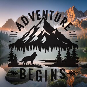 Wolf in the forest vinyl decal - Vinyl sticker for your van, camper, caravan and more