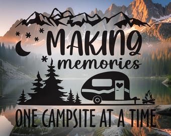 Camping Memories Vinyl Decal: RV Camper Van Sticker