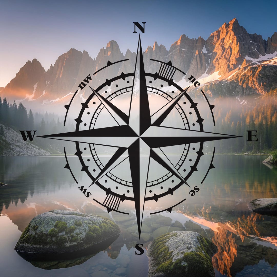 Compass Vinyl Sticker - Vinyl Decal for Your Van, Camper, Caravan and ...