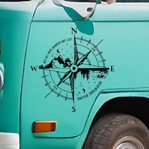 Sticker compass and van - Vinyl stickers for your van, camper or caravan