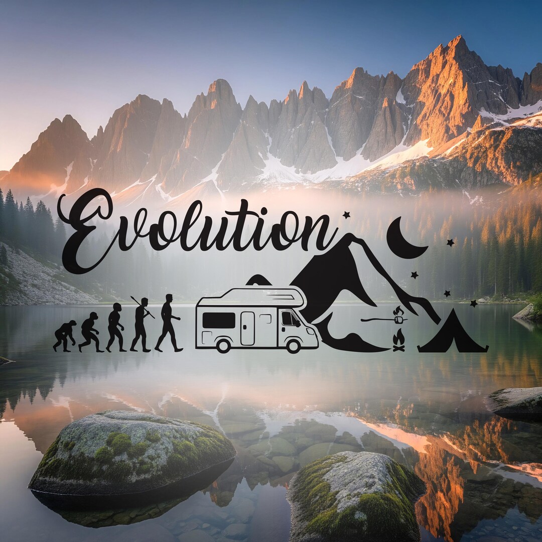 Evolution Sticker Evolution Vinyl Decal - Vinyl Sticker for Your Van, Camper, Caravan and ...